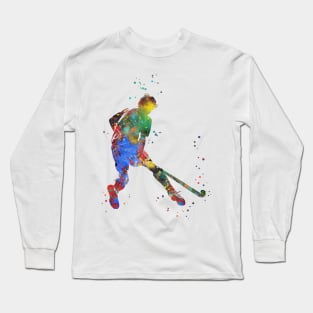 Field Hockey Player Boy Long Sleeve T-Shirt